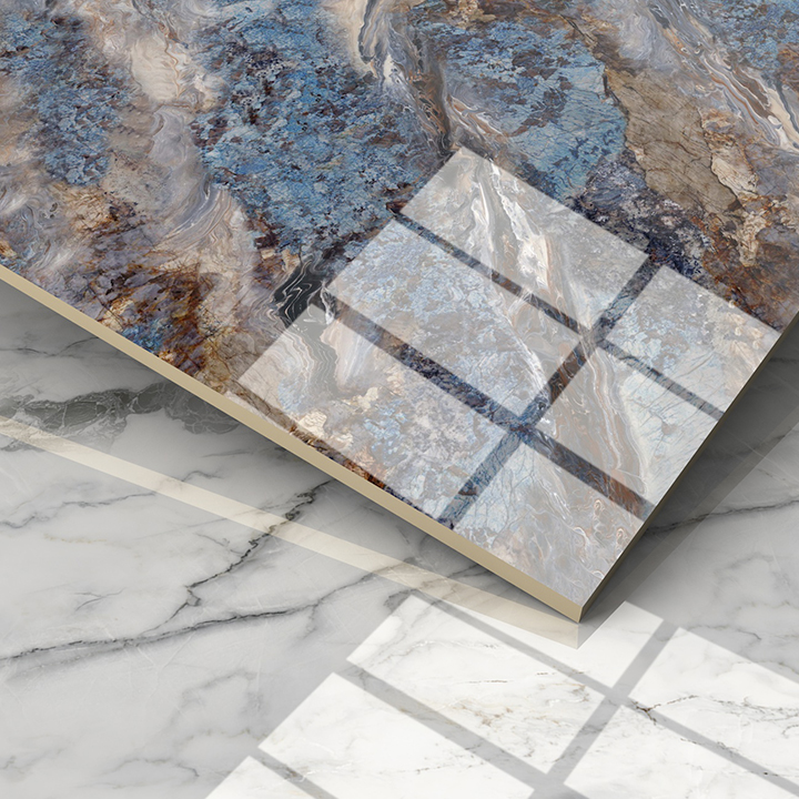 HD Printed Bamboo Charcoal Wood Veneer, Marble WPC Background Wall Panels
